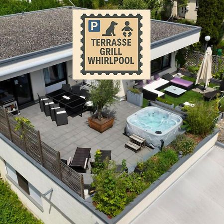 Penthouse - 3 Schlafzimmer- Sonnige Dachterrasse -Whirlpool & Alpenblick - Perfekt Fuer Romantik Oder Familienurlaub Mit Kind, Hund Willkommen - By Ferienwohnenamsee - Uberlingen Bagian luar foto
