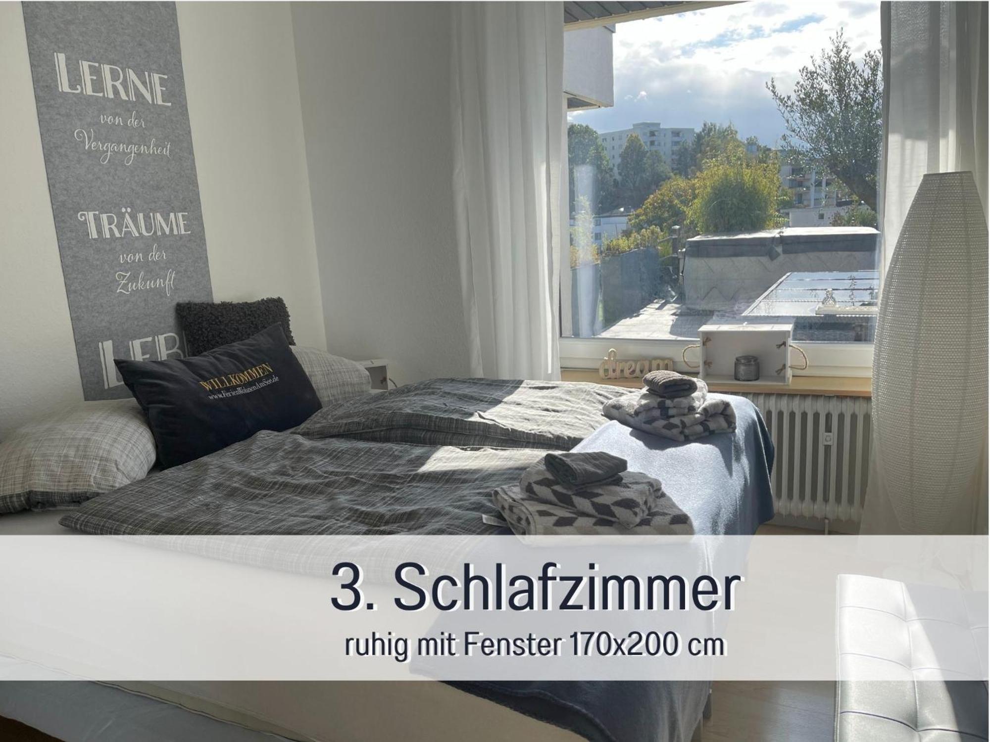 Penthouse - 3 Schlafzimmer- Sonnige Dachterrasse -Whirlpool & Alpenblick - Perfekt Fuer Romantik Oder Familienurlaub Mit Kind, Hund Willkommen - By Ferienwohnenamsee - Uberlingen Bagian luar foto